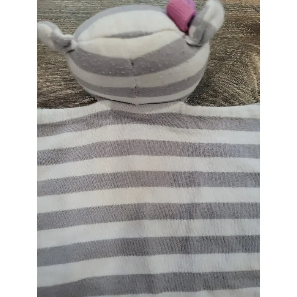 Organic Farm Buddies Purple‎ Pig Striped Baby Blanket #